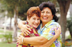 Photo: two women embracing