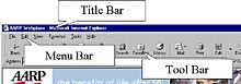 screen shot of menu and tool bars