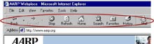 screen shot of tool bar