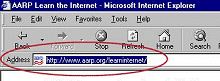screen shot of address bar showing URL to copy