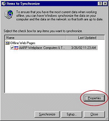 screen shot of properties