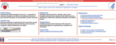 Healthfinder web site